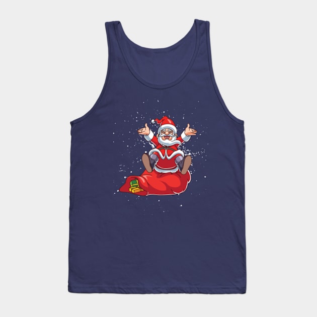 Santa Clause Happy Tank Top by HBfunshirts